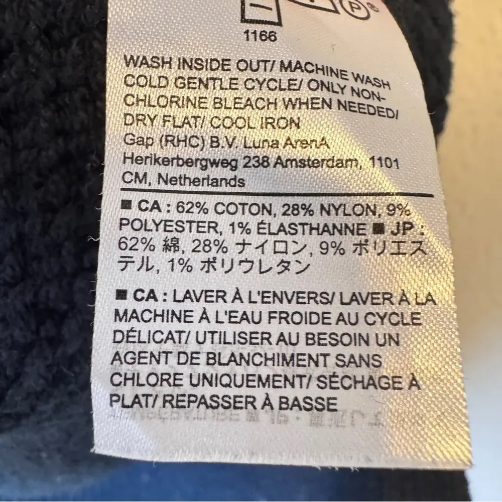 Banana Republic Black Chunky Knit Short Sleeve Sweater Womens M Fall Oversized